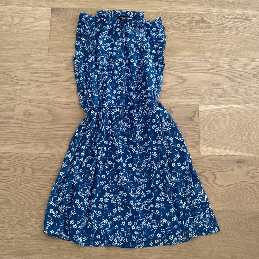 Banana Republic Navy Floral Midi Dress